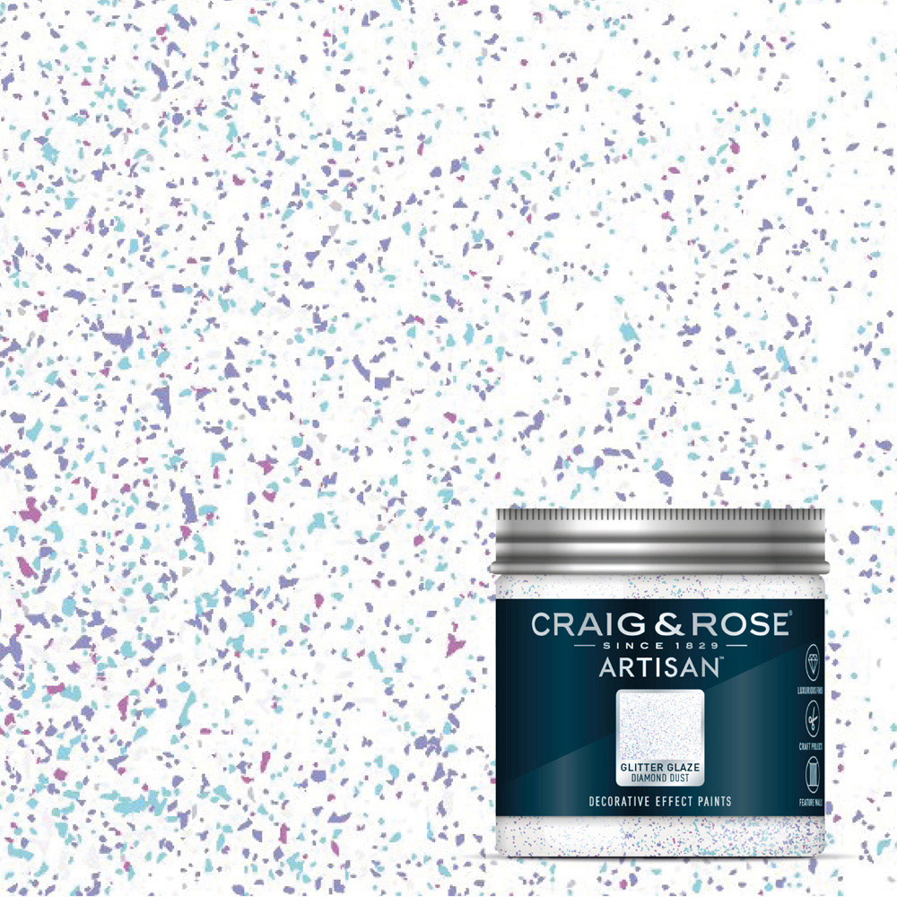 Craig & Rose Artisan Walls & Ceilings Glitter Glaze Diamond Dust Paint 300ml Image 4