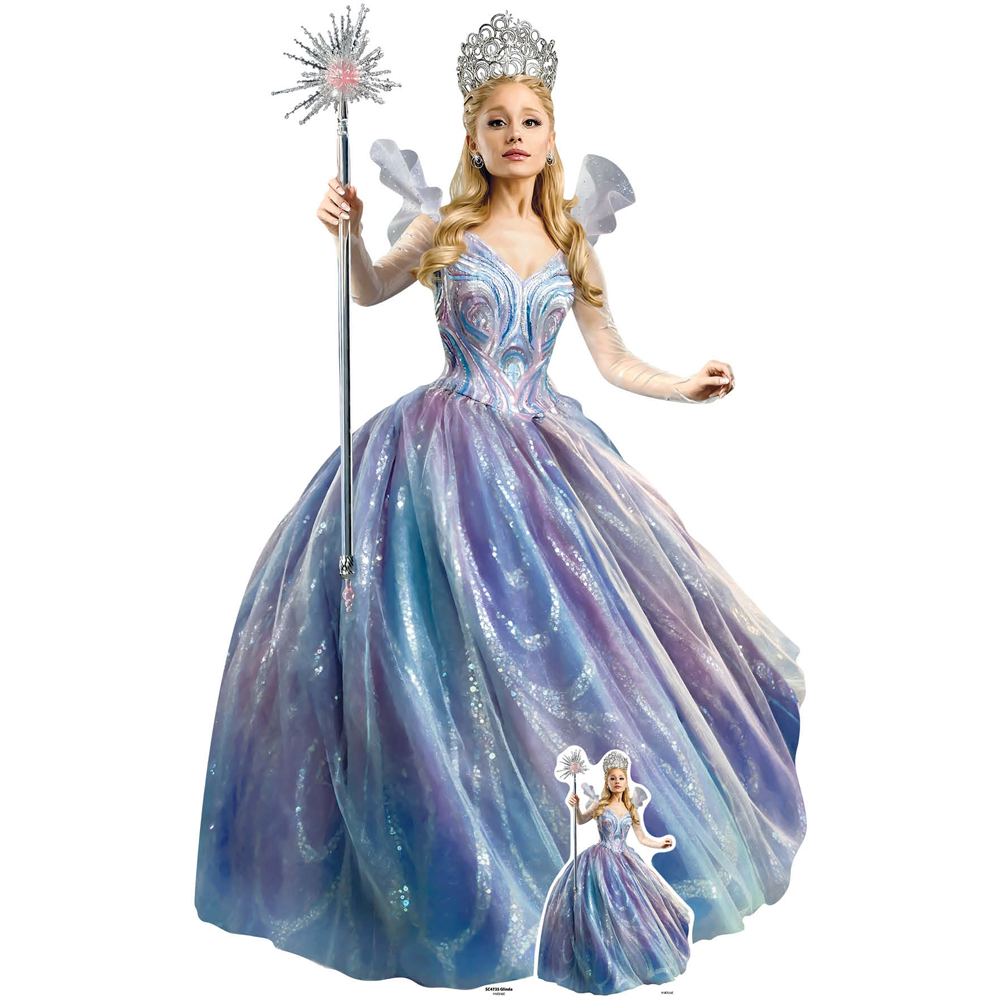 Star Cutouts Wicked For Good Witch Glinda Cardboard Cutout 5ft Image 1