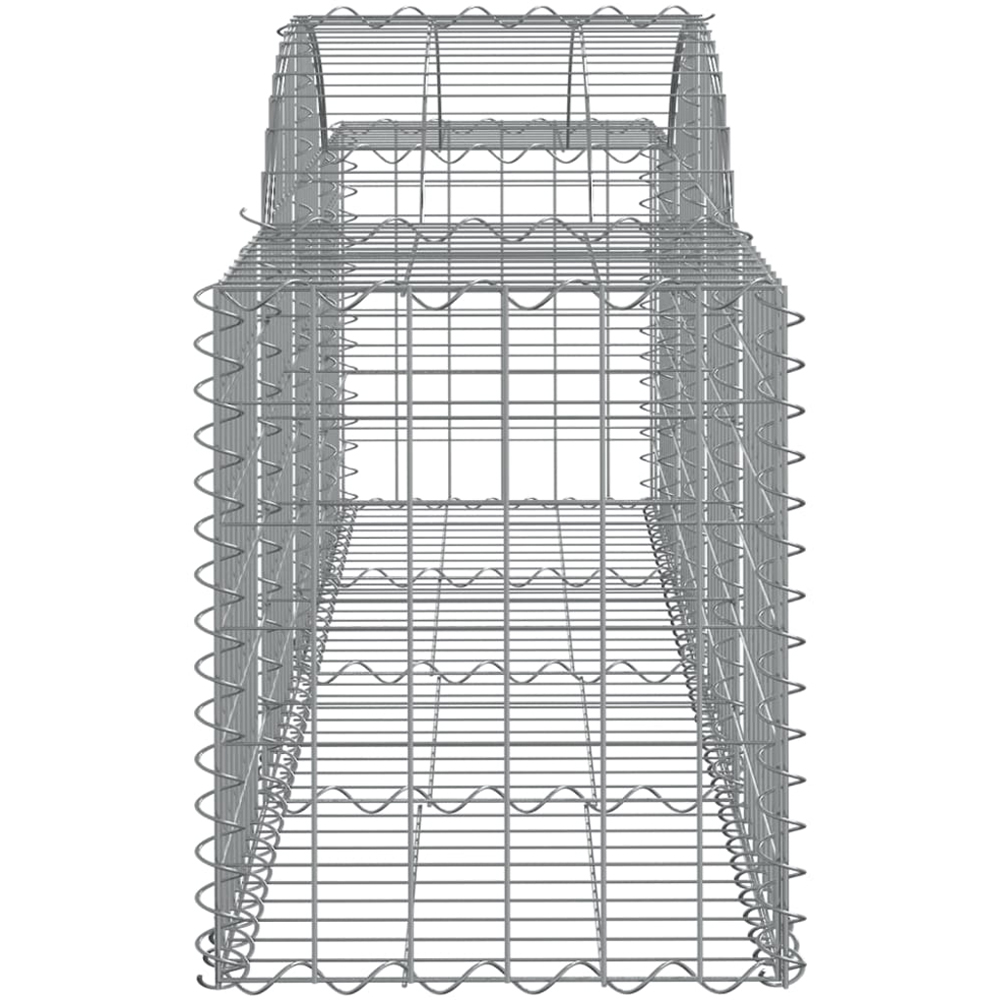 vidaXL Silver Galvanised Iron Arched Gabion Basket 200 x 50 x 60/80cm 10 Pack Image 3