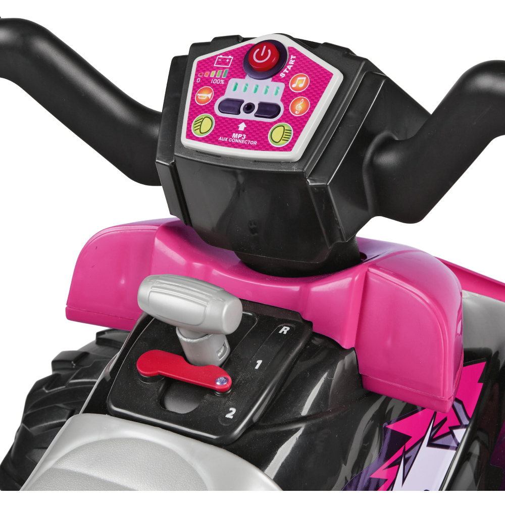 PEG Corral T-Rex Kids Electric Ride-On Quad Bike with Lights and Sounds Pink 12V Image 7