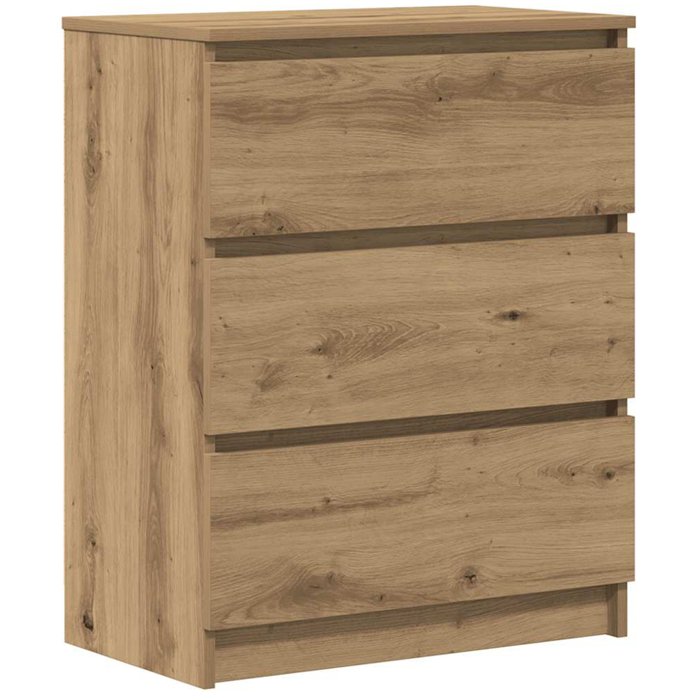 vidaXL 3 Drawer Artisan Oak Sideboard Image 2