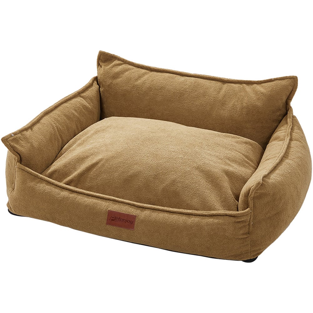H&O Direct 65cm Brown Washable Pet Sofa Bed Image 1