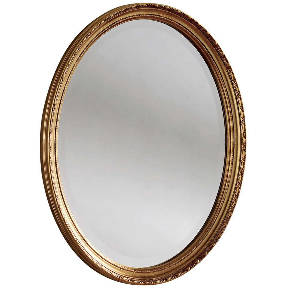 Yearn Gold Traditional Oval Wall Mirror 48 x 38cm Image 1