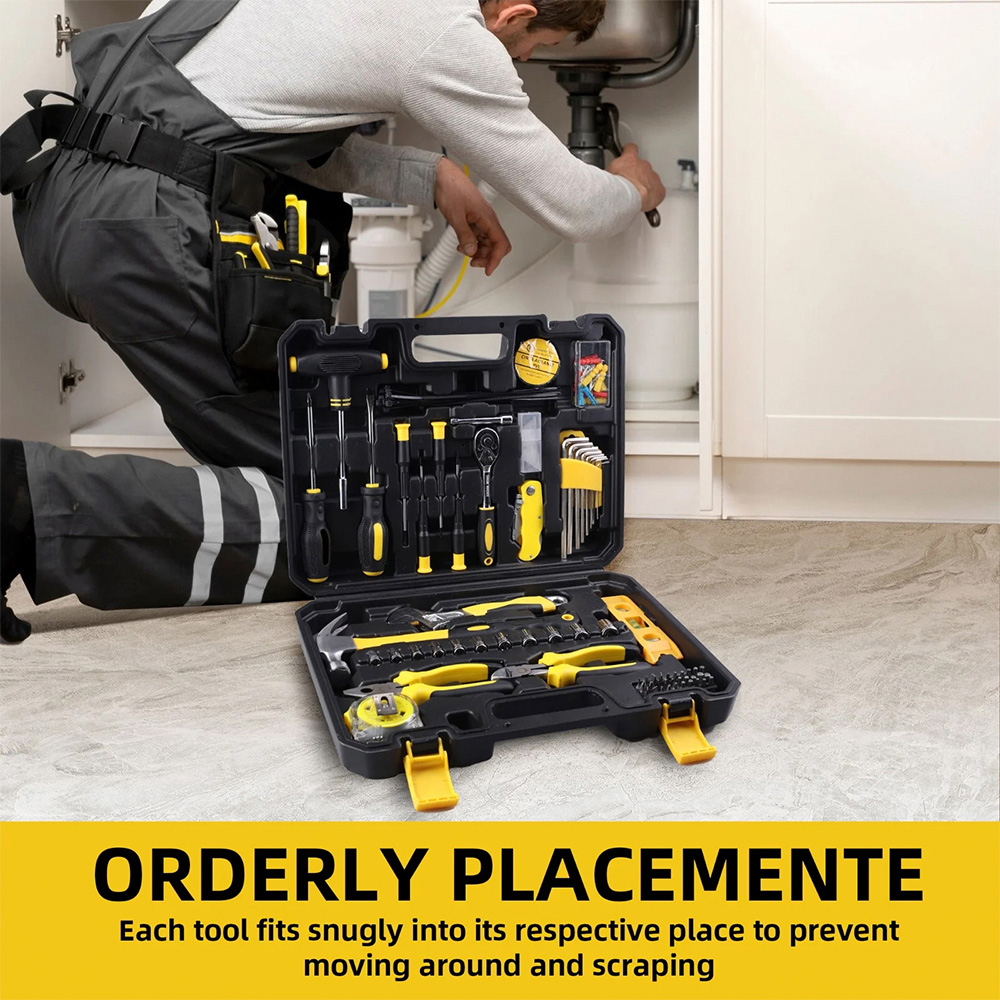 Living and Home 98 Piece Black Multi-Purpose Home Repair Tool Kit Image 6