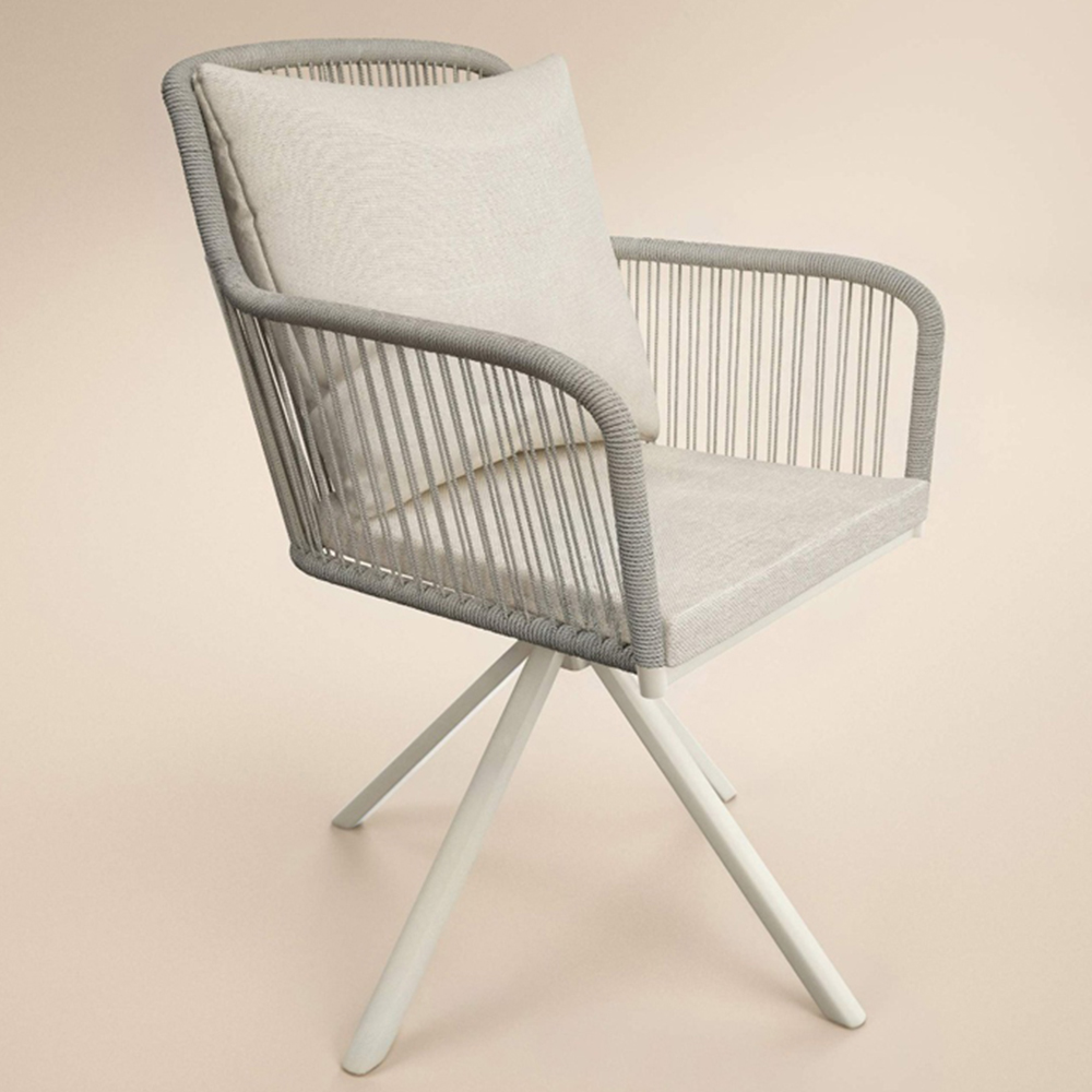 SOLACE+CO Juno Hana 2 Seater Beige Swivel Bistro Set Image 2