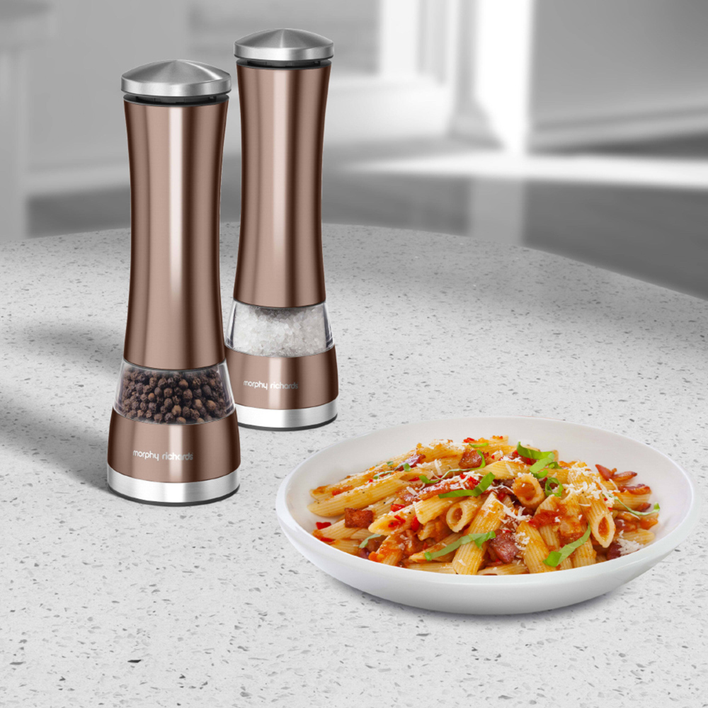 Morphy Richards Copper Electronic Salt and Pepper Mill Wilko