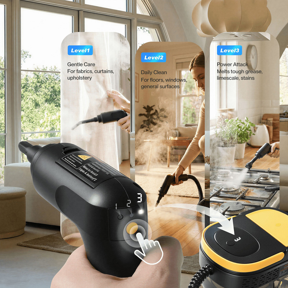 Spector SM2005-BK-UK High Temperature Steam Cleaner with Accessories 1500W Image 4