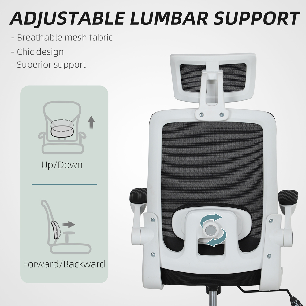 Portland Black Executive Mesh Office Chair with Lumbar Support Image 5