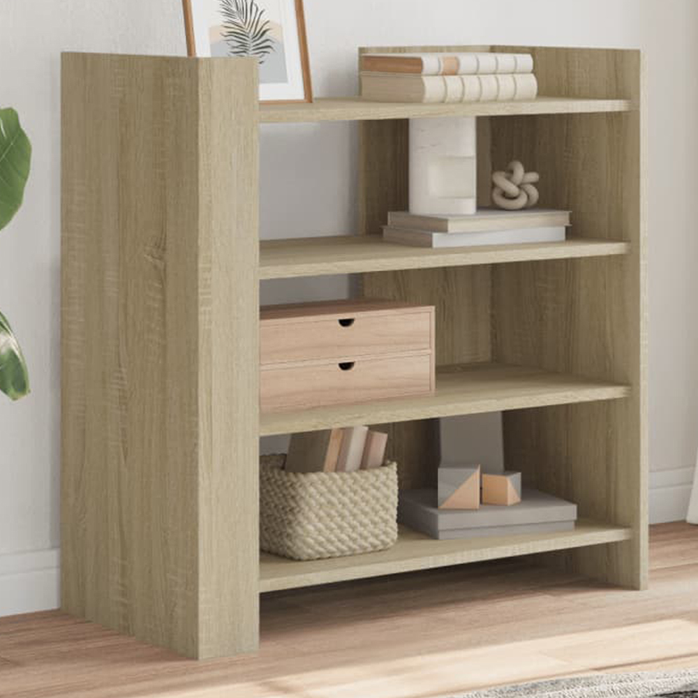 vidaXL 4 Shelf Sonoma Oak Sideboard Image 1