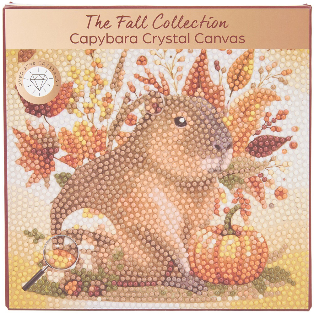 Floral or Pumpkin Capybara Crystal Canvas Kit Image 5
