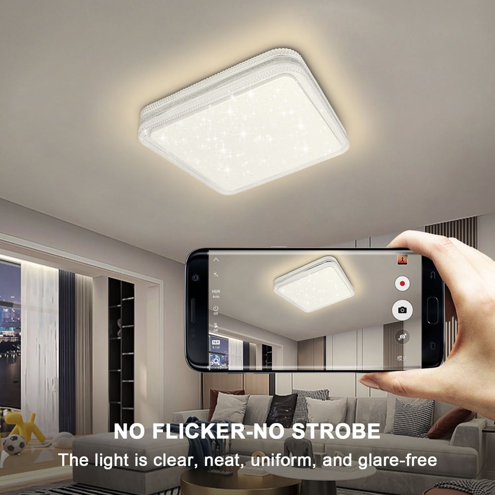 ExtraStar Crystal Effect Border White Ceiling Downlight Image 5