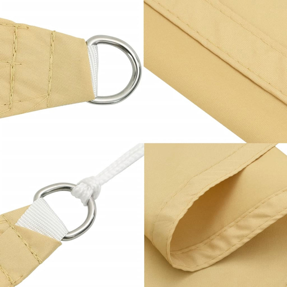 vidaXL Yellow Triangular Sun Shade Sail 2.5 x 2.5 x 2.5cm Image 5