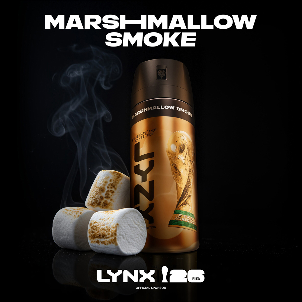 Lynx FIFA Limited Edition Fine Marshmallow Smoke Deodorant Body Spray 200ml 6 Pack Image 5
