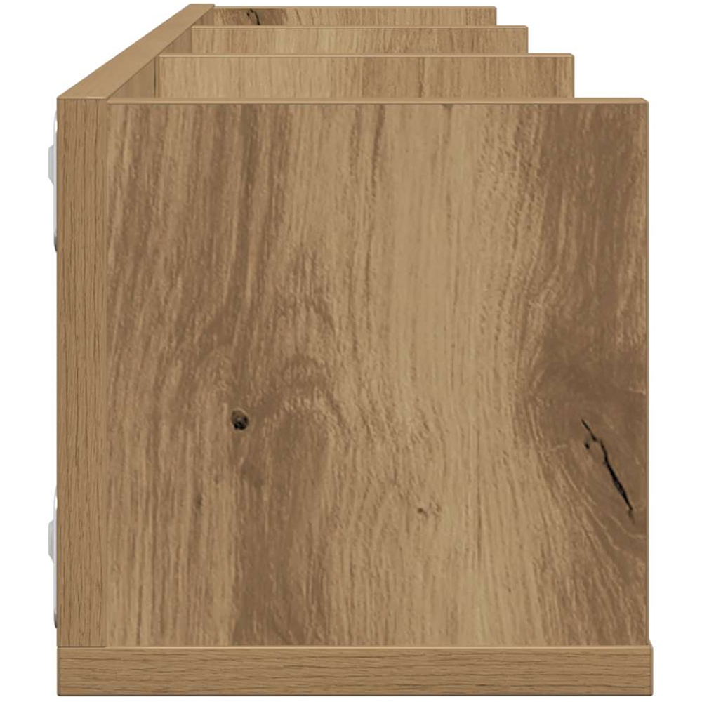 vidaXL 3 Shelf Artisan Oak Floating Wall Shelf Image 4