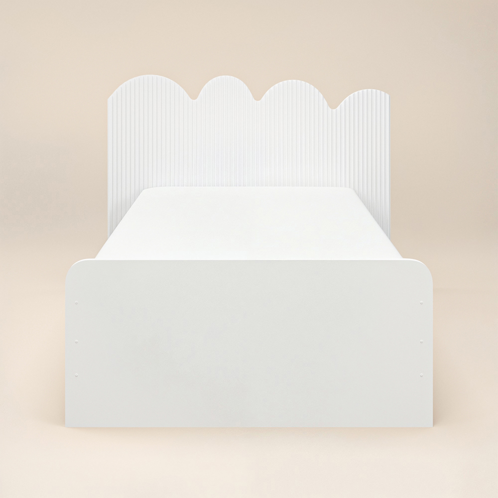Flair Calista Single White Ribbed Bed Image 3