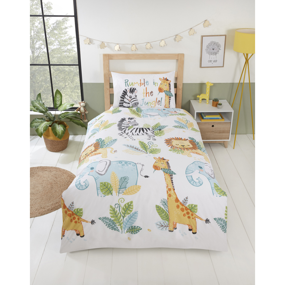 Rapport Home Rumble In The Jungle Toddler Multicolour Reversible Duvet Set Image 3