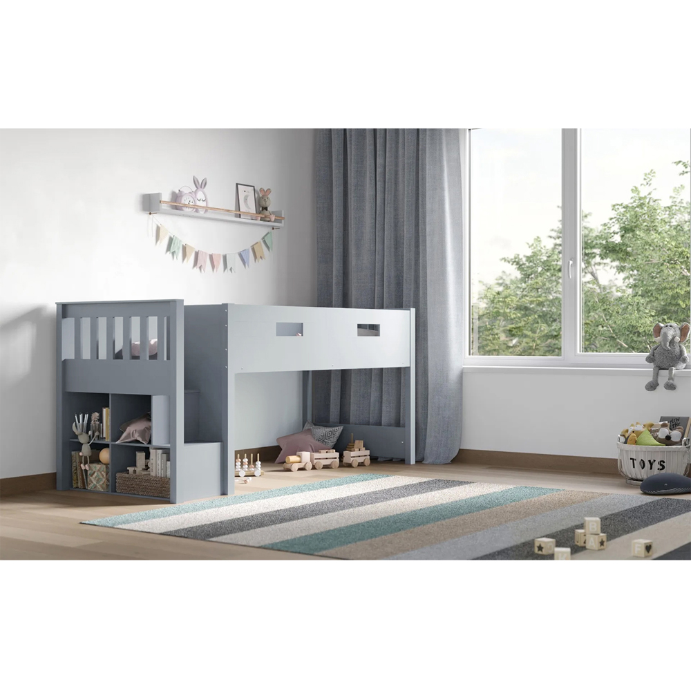 Flair Charlie Grey Mid Sleeper Wooden Frame Wilko