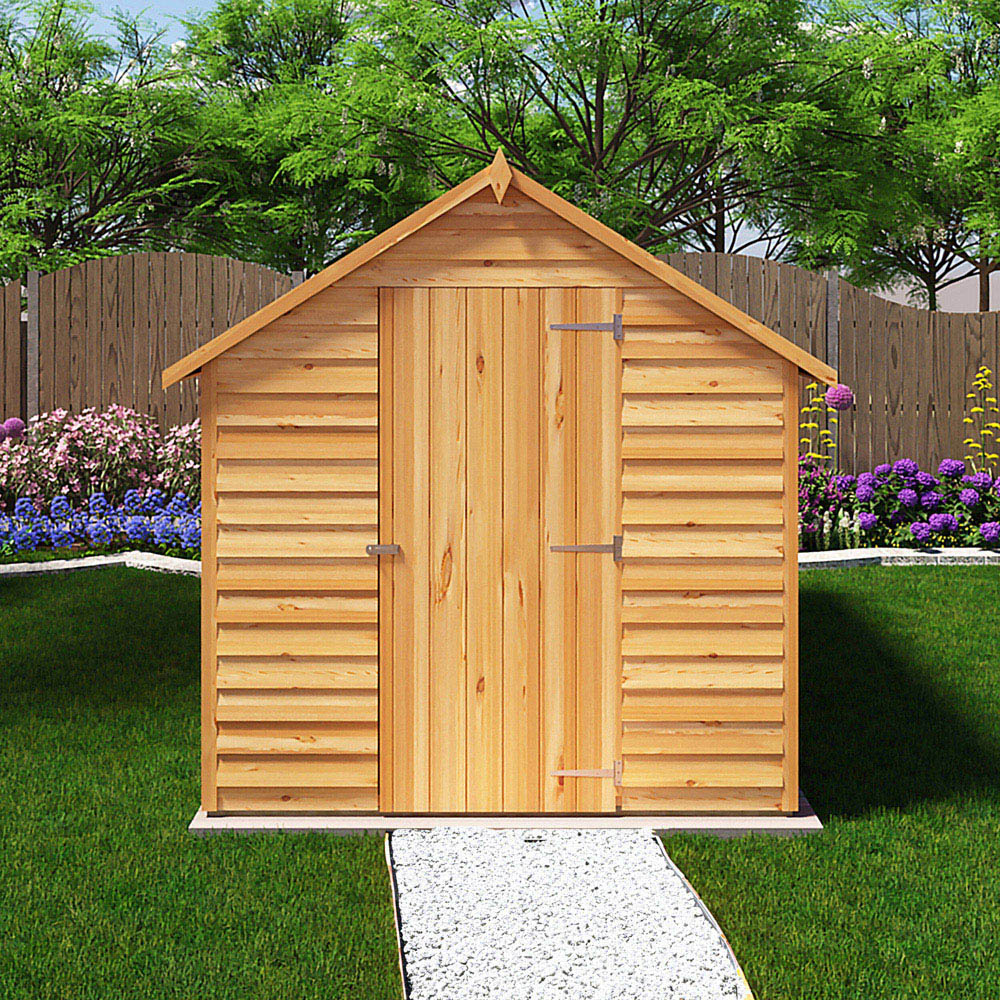 Shire Super Value 8 x 6ft Overlap Apex Garden Shed Image 6