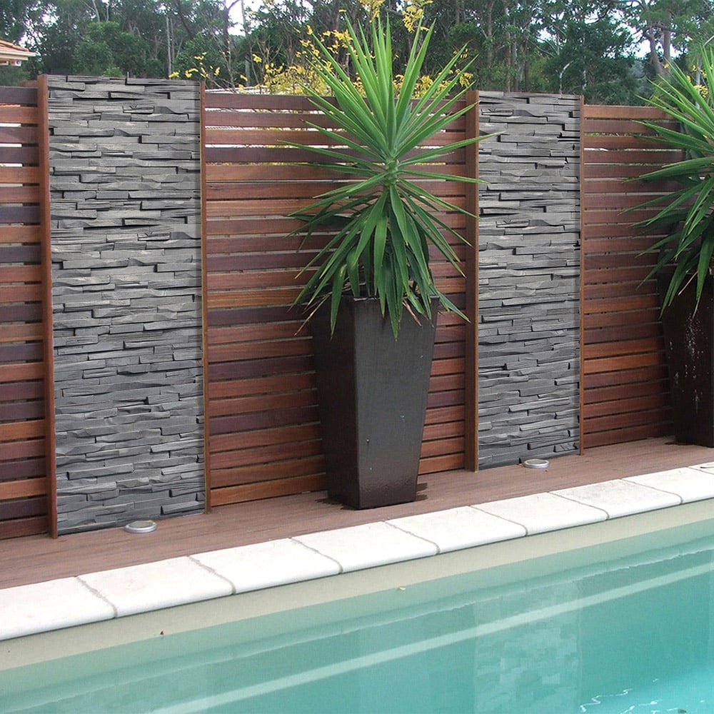 Tuscan Rustic Mosaic Anthracite 3D Split Face Hardwood Wall Tile Image 5
