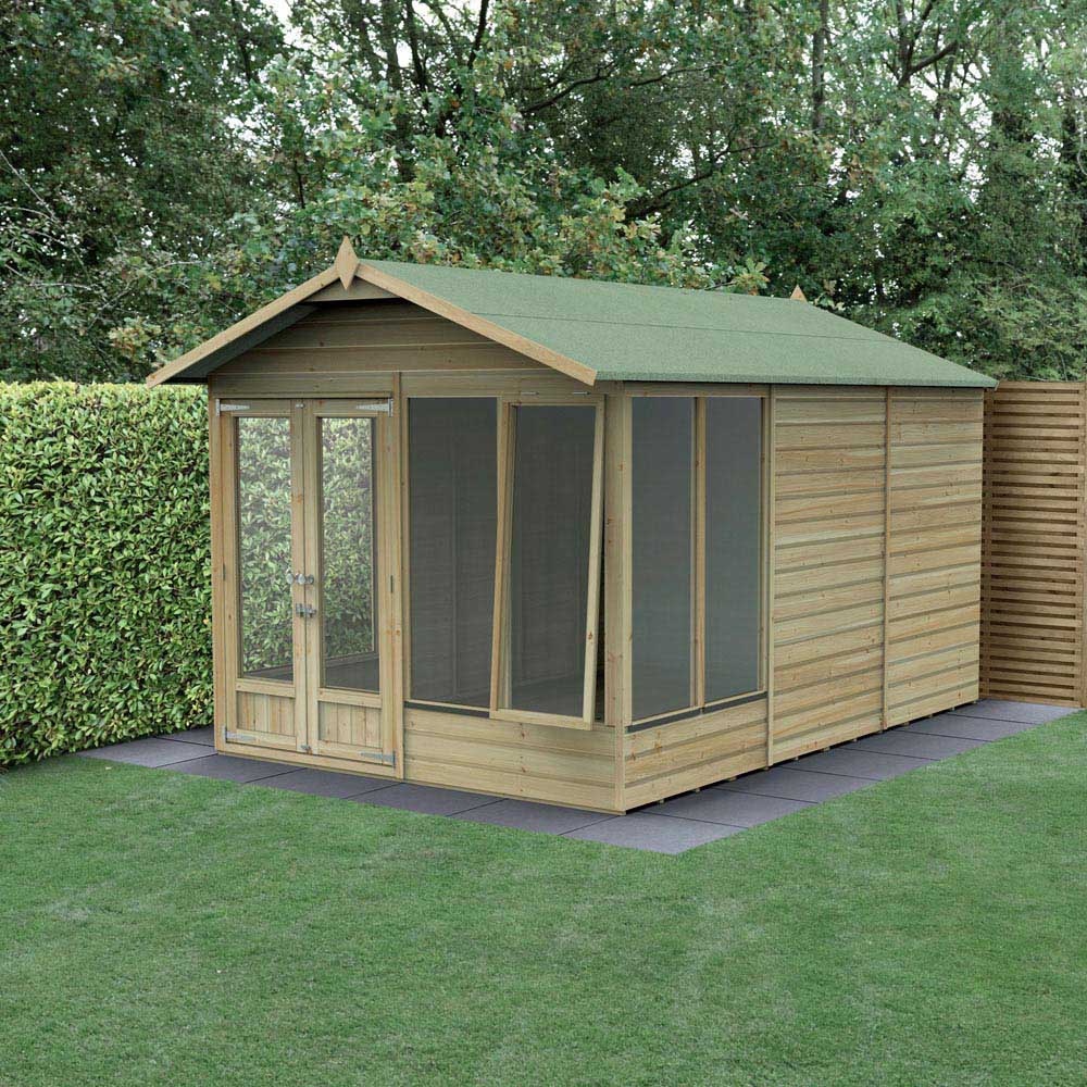 Forest Garden Beckwood 8 x 12ft Single Opening Shiplap Apex Summerhouse Image 5