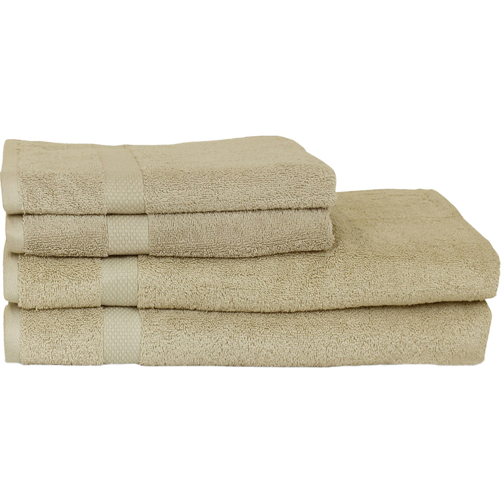 Yard Loft Combed Cotton Oatmeal Towel Bundle Set of 4 Image 1