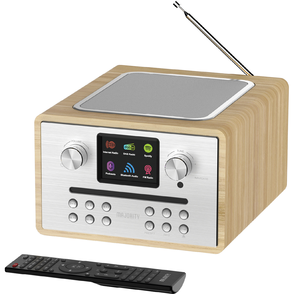 Majority Homerton Oak 2 DAB & FM Radio Image 1