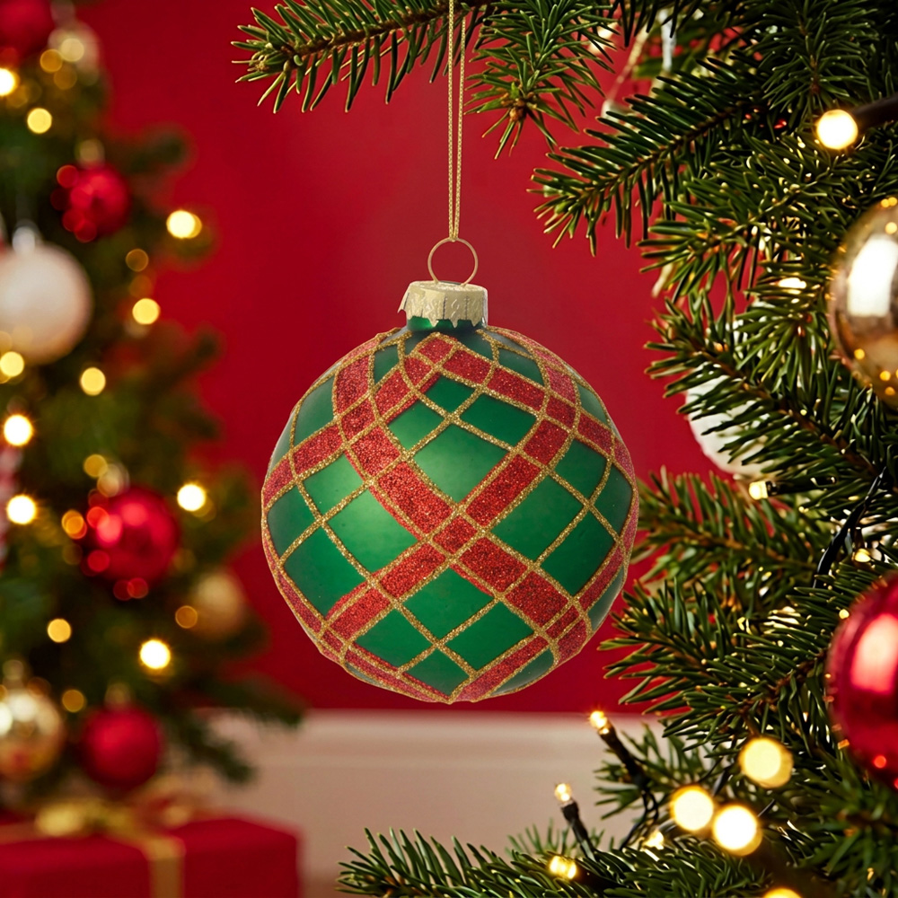 Festive Striped Bauble Image 3