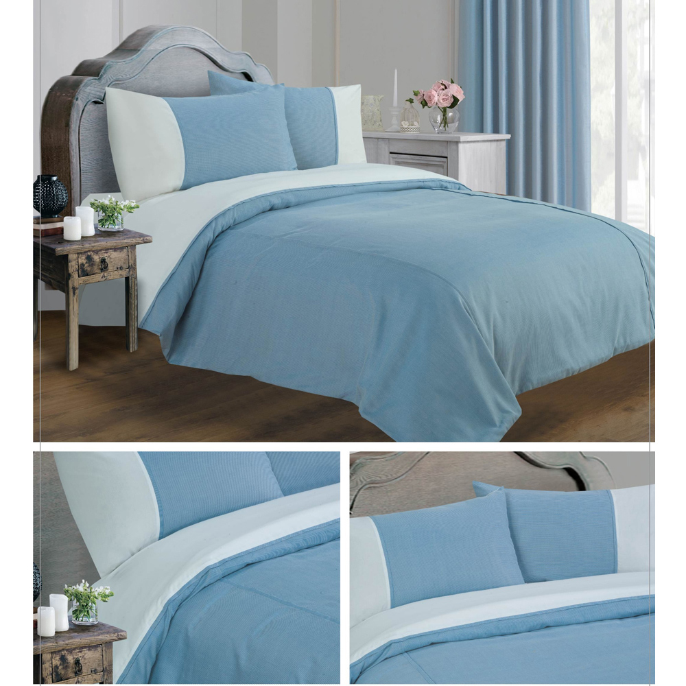 Sweet Dreams Lincoln Double Blue Stripes Duvet Set Image 6