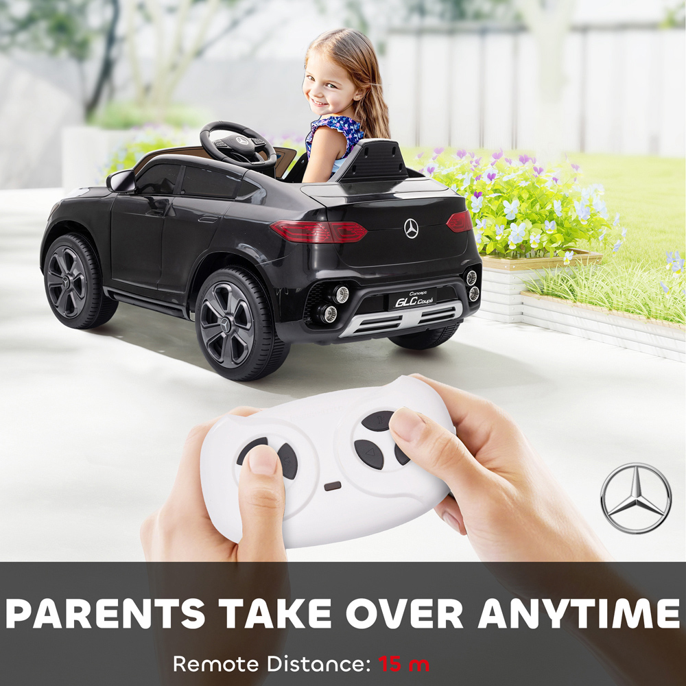 Tommy Toys Black Mercedes Benz GLC Licensed Kids Ride on Car with Remote Image 5