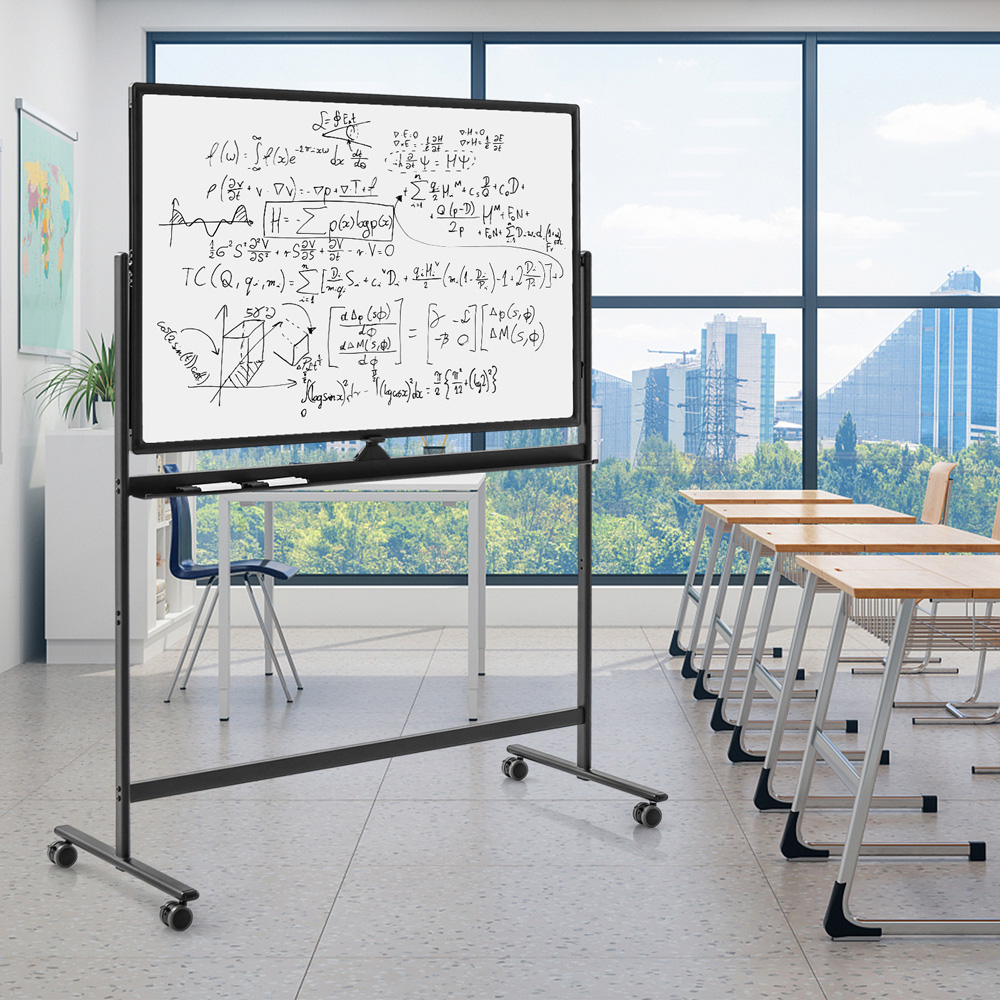 Costway Black Reversible White Board with Adjustable Height Image 2