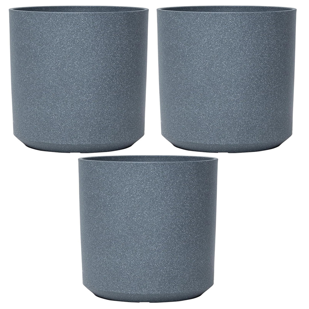 Garden Gear Grey Cylinder Planter 3 Pack Image 1