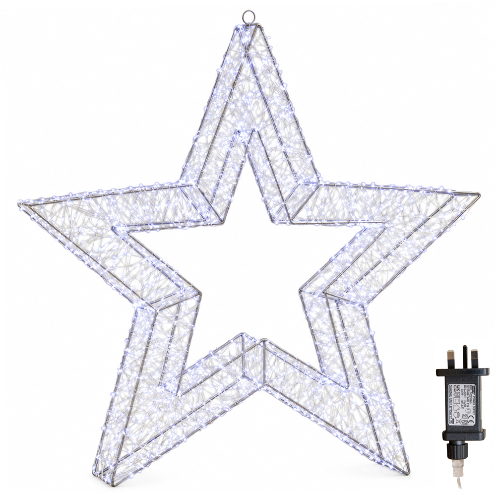 Samuel Alexander 2400 Cool White LED Light-Up Christmas Galaxy Star 78cm Image 2
