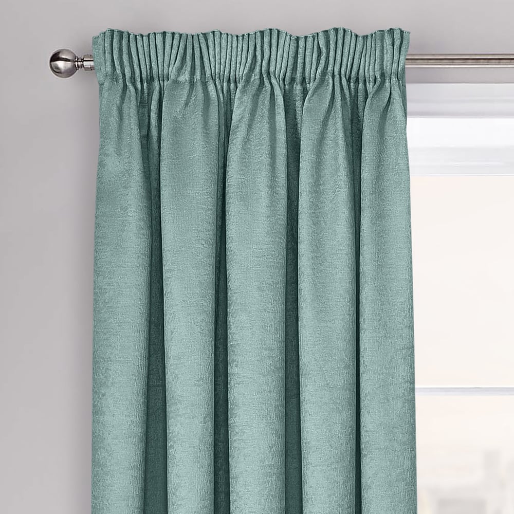 Velosso Westwood Duck Egg Tape Top Curtains 117 x 137cm Image 2