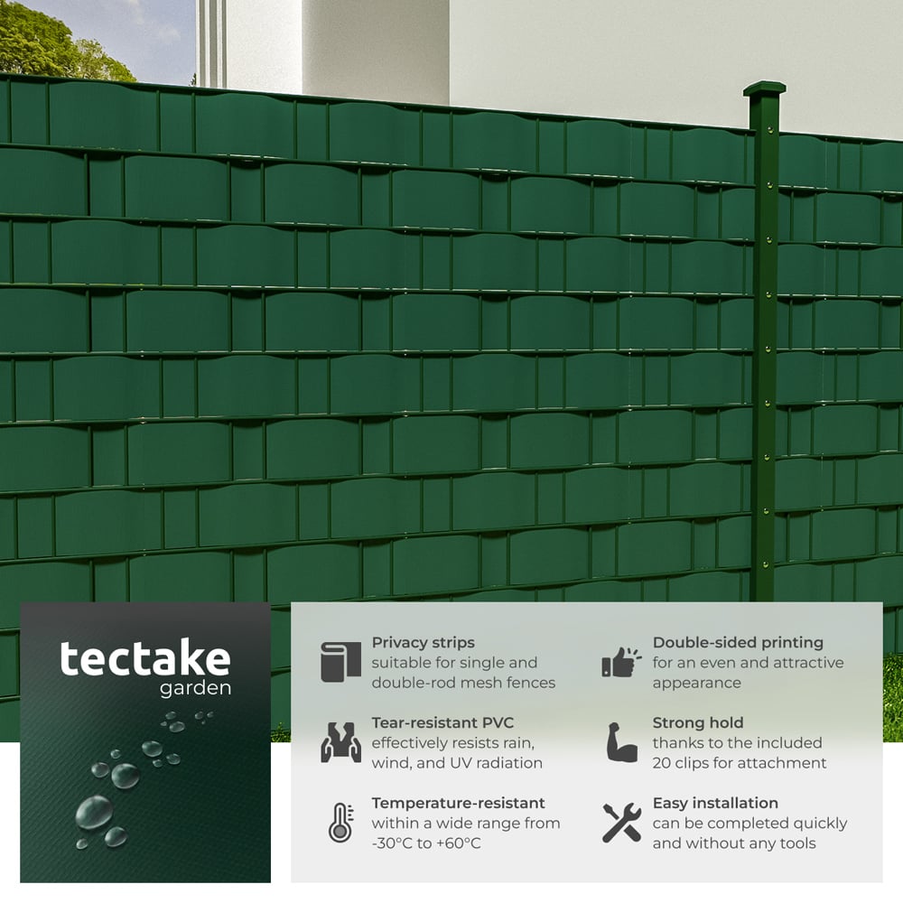 tectake Green Privacy Film Double-Sided Print 3500cm Image 6