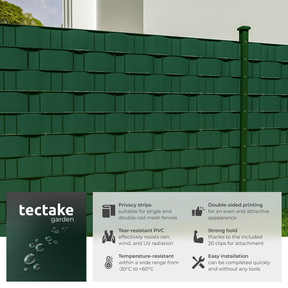 tectake Green Privacy Film Double-Sided Print 7000cm Image 6