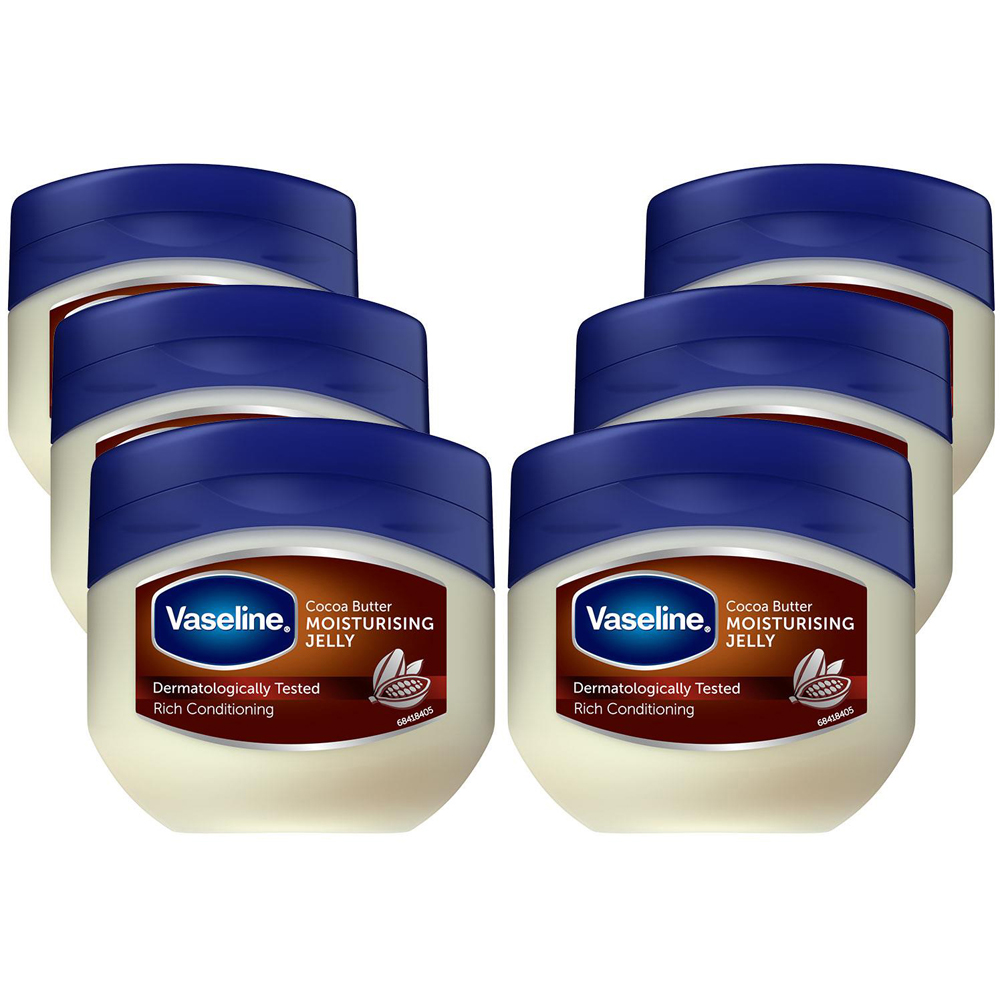 Vaseline Dry Skin Cocoa Butter Moisturising Petroleum Jelly 100ml 6 Pack Image 1