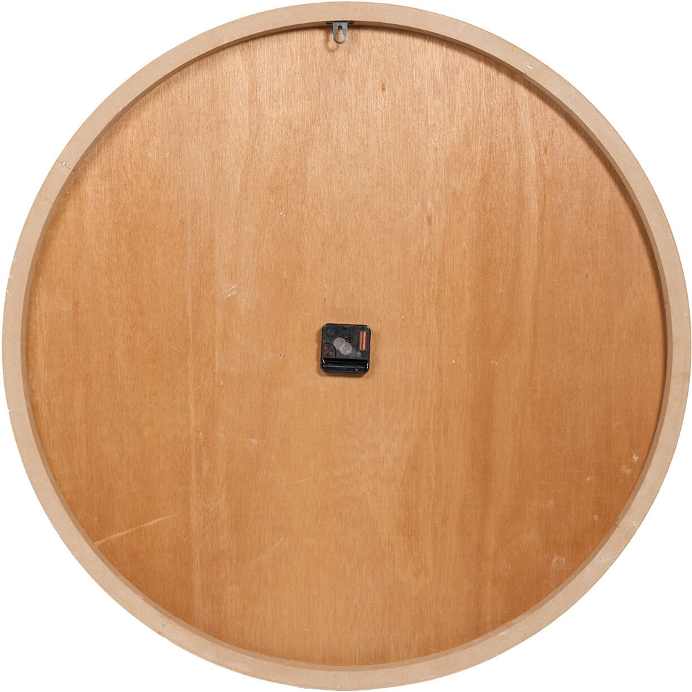 Washed Wood Effect Numeral Wall Clock Neutral Image 4
