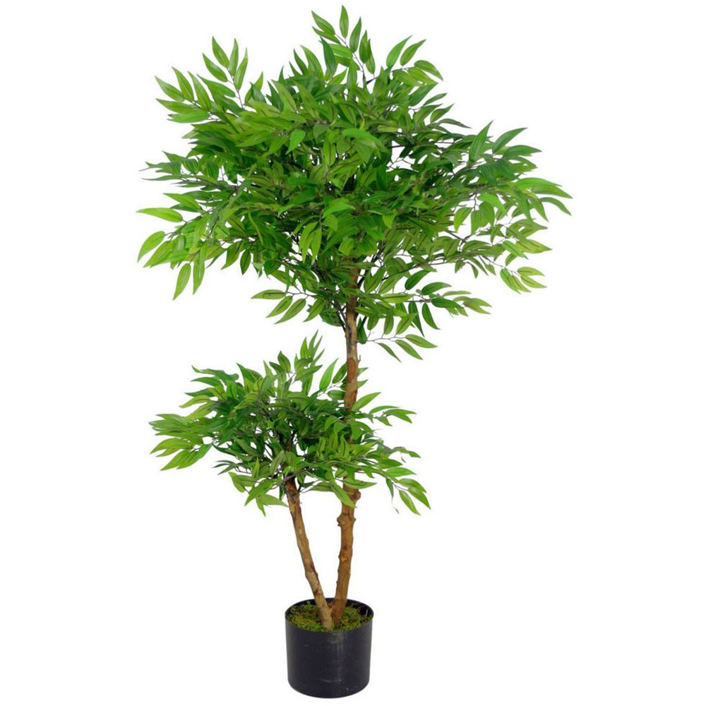 Leaf Ruscus Ficus Trunk Artificial Tree Pot 3ft Image