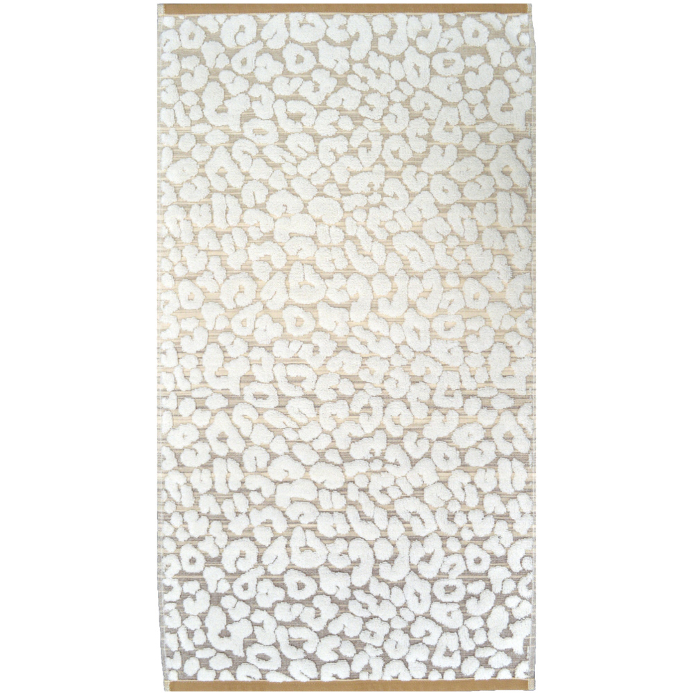 Allure Bath Fashions Luxury Jacquard Natural Leopard Bath Towel Image 3