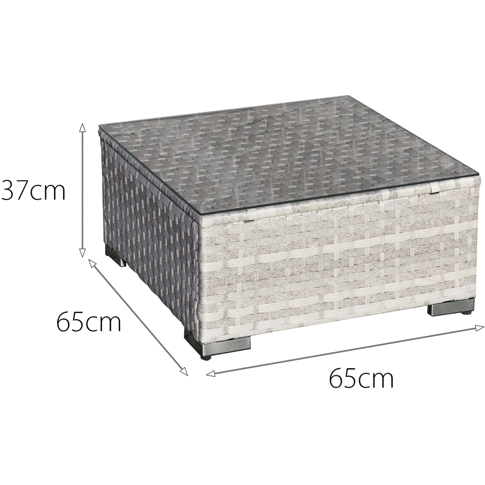 Oseasons Malta 8 Seater Dove Grey Rattan Corner Sofa Set Image 6