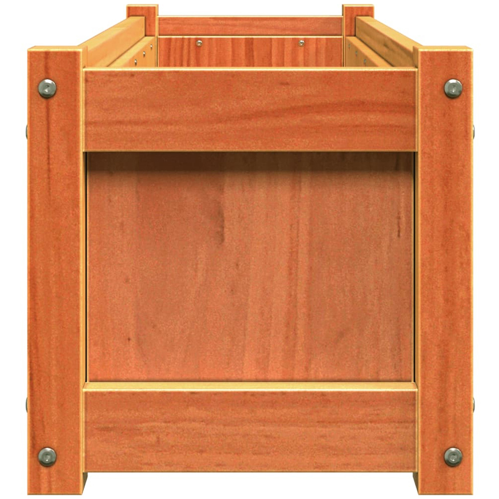 vidaXL Brown Solid Pine Wood Garden Planter 31 x 90 x 31cm 2 Pack Image 6