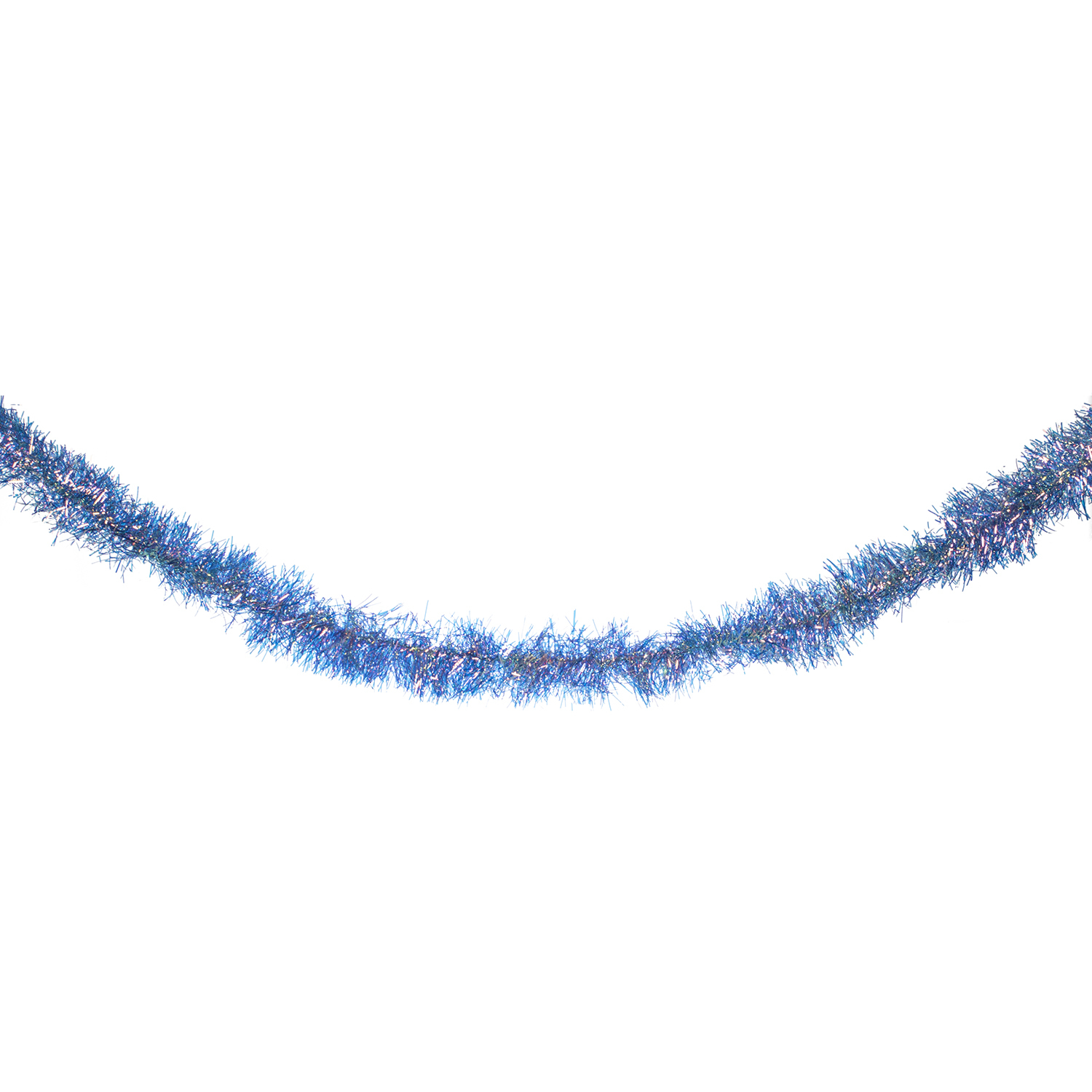 2m Bright White & Blue Tinsel Image 1