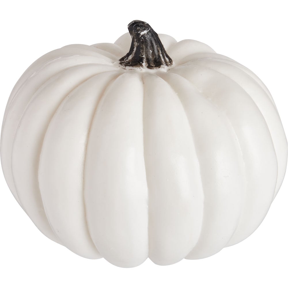 Wilko Halloween Medium White Pumpkin Decoration Wilko
