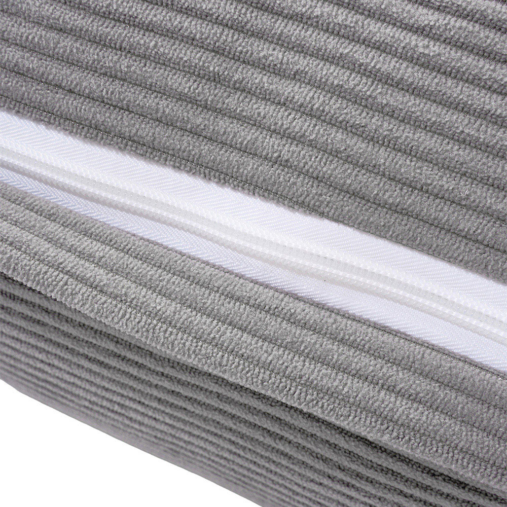 Living and Home Light Grey Soft Corduroy Cushion 53 x 70cm Image 6