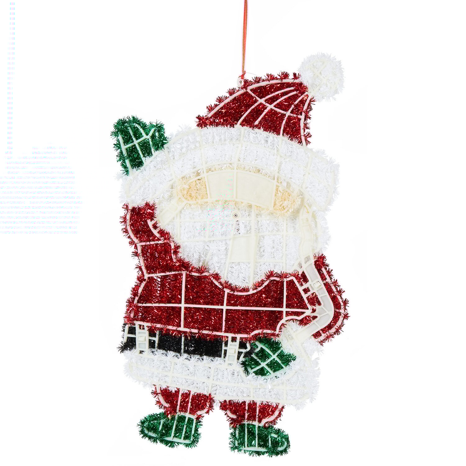 Christmas Santa Tinsel - Red Image 2