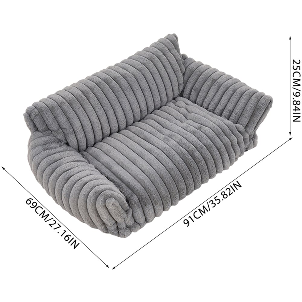 H&O Direct 91cm Super Soft Channel Warm Pet Sofa Bed Image 6
