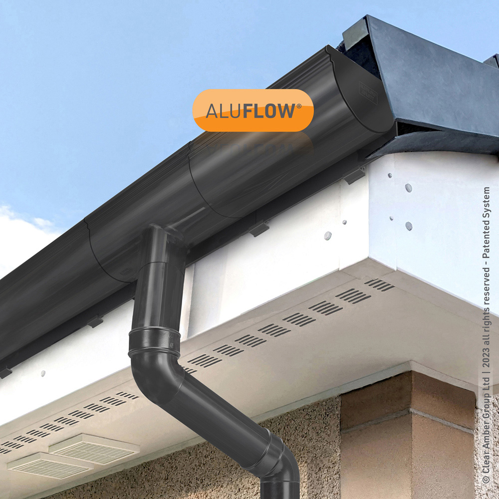 Aluflow Grey Gutter Deep Running Outlet Image 2