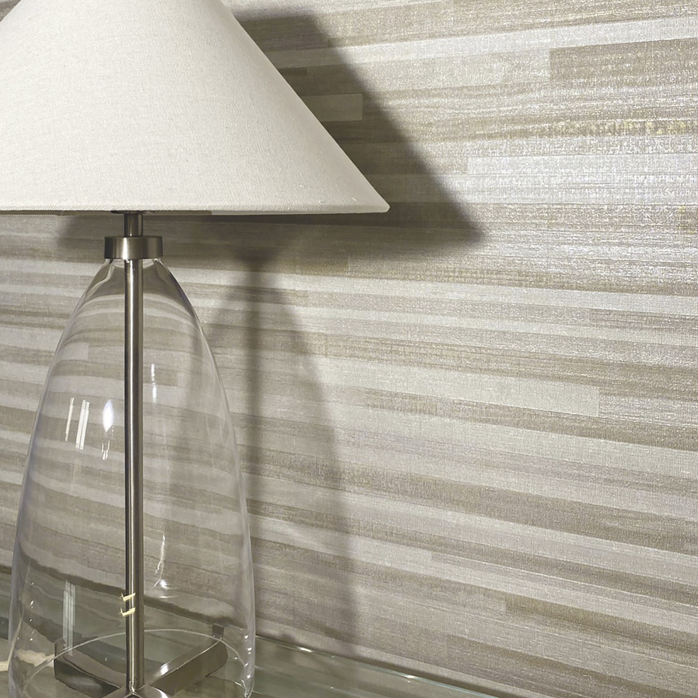 Belgravia Décor Palma Wood White and Champagne Wallpaper Image 3