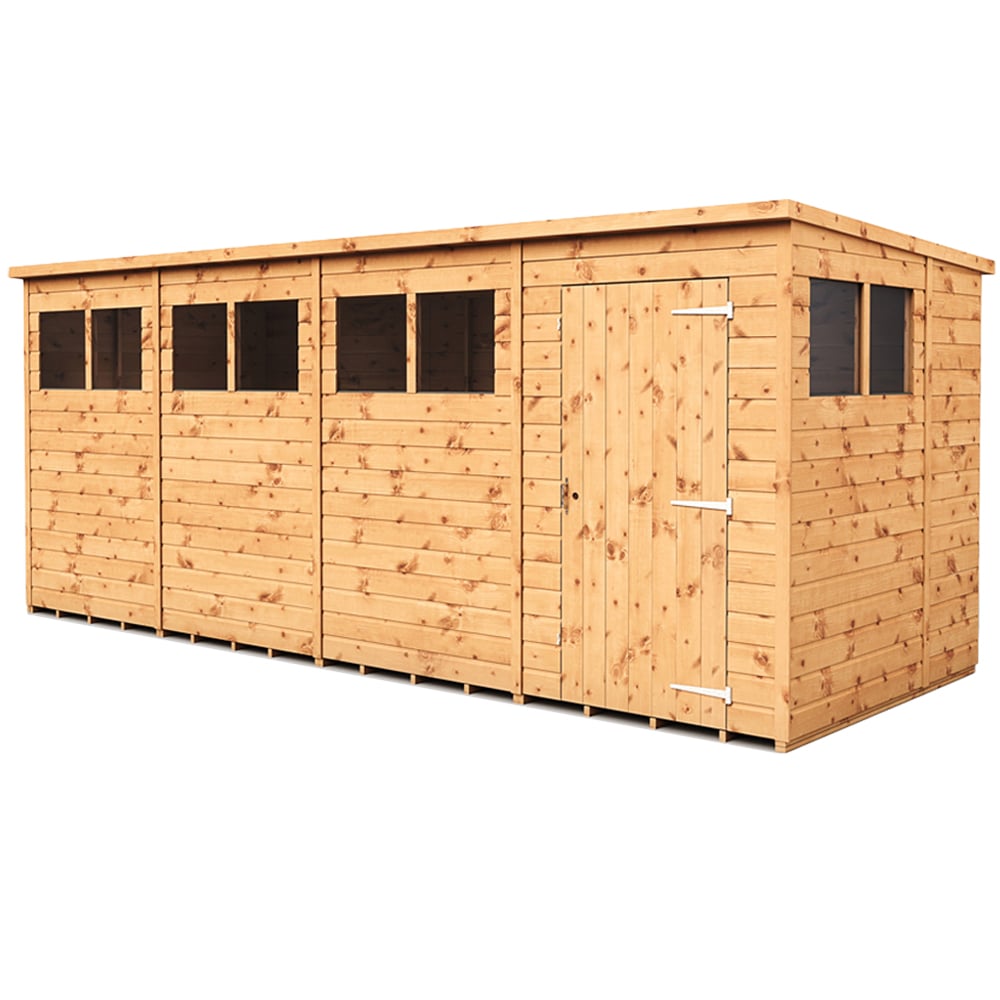 Empire Sheds 16 x 6ft Tongue and Groove Wooden Pent Garden Shed Image 1