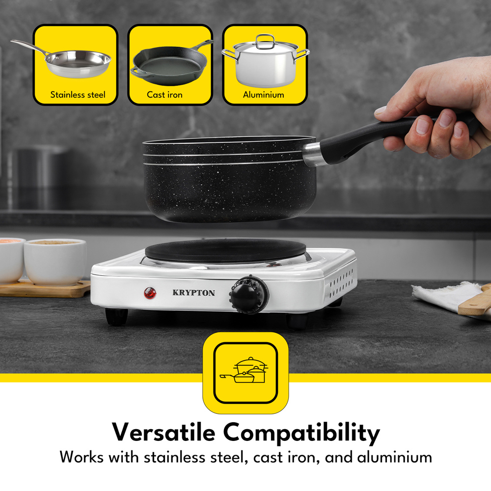 Krypton Single Table Top Cooking Hot Plate 1000W Image 7